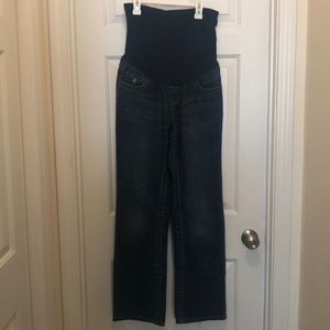 Maternity blue jeans